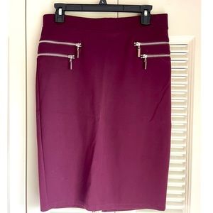 Jennifer Lopez Pencil Skirt with Zippers